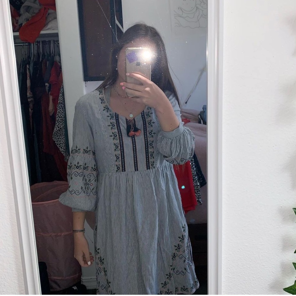 Embroidered Anthropologie dress!